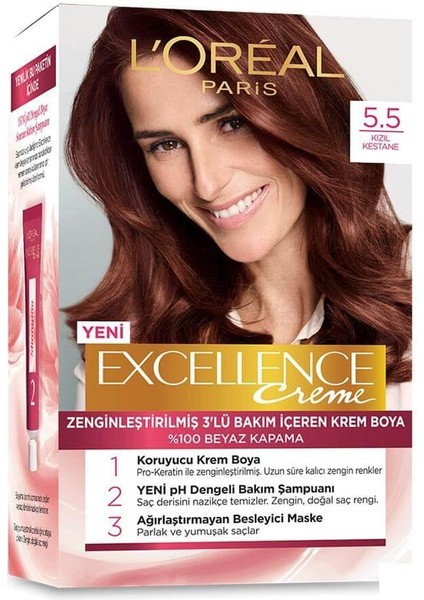 Loreal Paris Excellence Cream 5.5 Kızıl Kestane