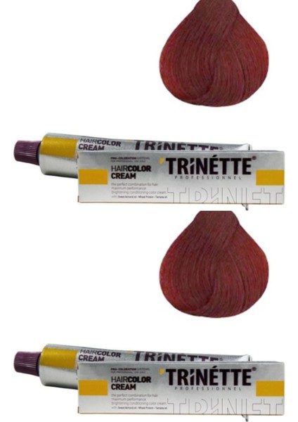 TRİNETTE 7.6 KIZIL KUMRAL 60ML & BROCHES 20 VOLUME %6 OKSİDAN 60ML 2'Lİ SET