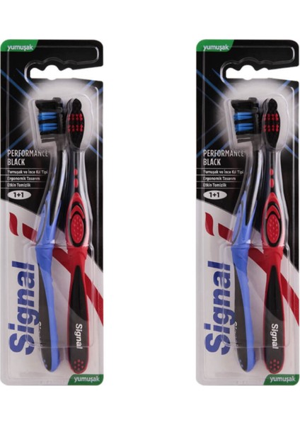 Performance Black 1+1 Diş Fırçası 2'li