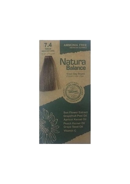 Natura Balance Krem Saç Boyası 7.4 Tarçın 60ML