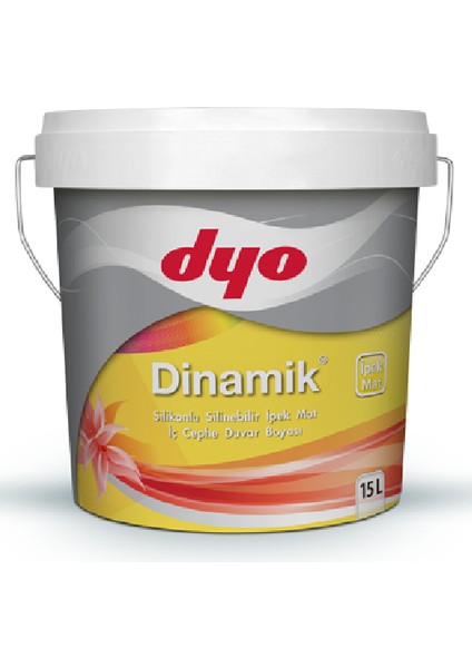 Dinamik Ipek Mat Silikonlu Iç Cephe Boyası 15 Lt Alaçatı