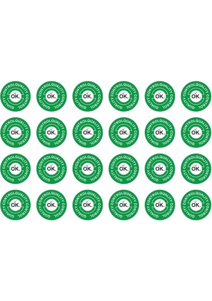 Kendinden Yapışkanlı Etiket Kontrol Edildi Etiketi Sticker Çap 5 cm 1000'LI