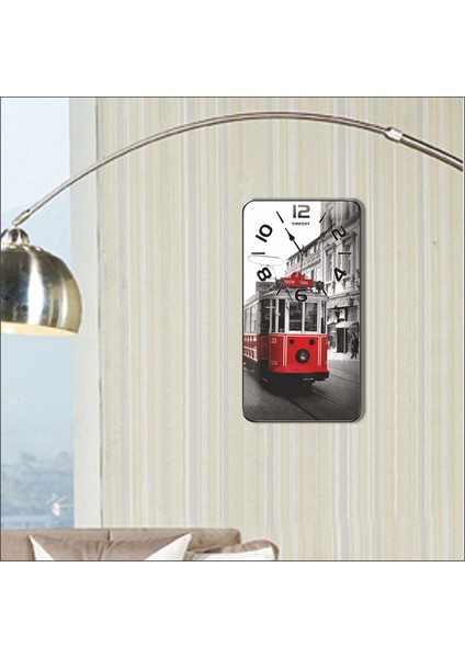 Istanbul Taksim Tramvay Tranvay Tramway Bombe Camlı Duvar Saati