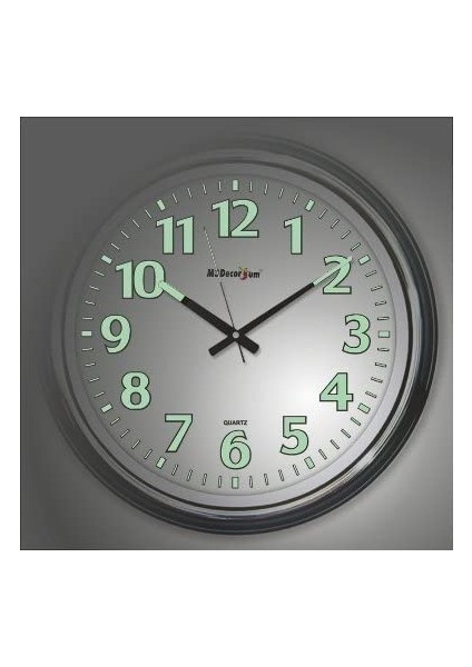 47CM Ebat Kalın Kasalı Büyük Fosforlu Rakamlı Camlı Duvar Saati fiyatları