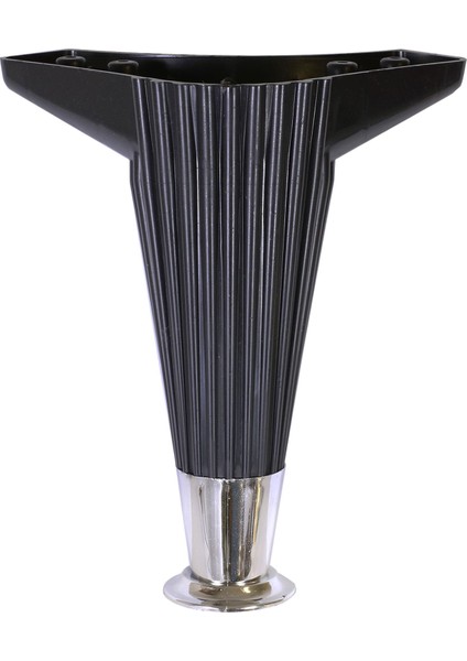 Mobilya Kanepe Koltuk Masa Sehpa Ayağı Baza Ayakları 17 cm Siyah-Gri