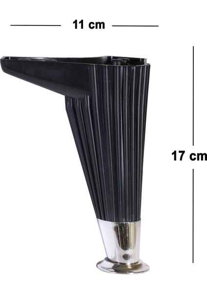 Mobilya Kanepe Koltuk Masa Sehpa Ayağı Baza Ayakları 17 cm Siyah-Gri fiyatları