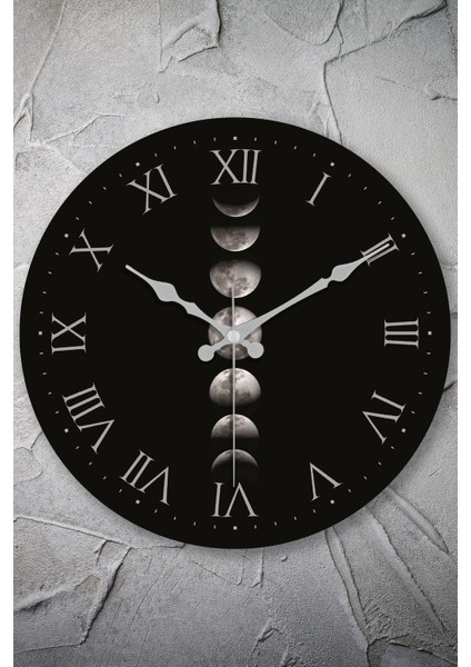 Ay Bombe Gerçek Cam Sessiz Mekanizma 36 cm Duvar Saati