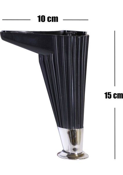 Mobilya Kanepe Masa Sehpa Ayağı Baza Ayak Siyah 15 Cm (4 Adet) - Masa Ayakları fiyatları