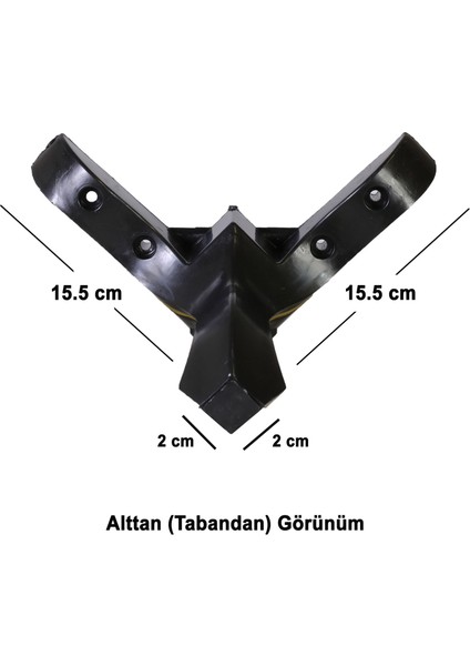 Mobilya Kanepe Koltuk Masa Puf Sehpa Ayağı 14 Cm Baza Ayakları Gold Altın Siyah