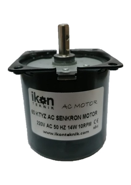 Ac Senkron Motor 60 Ktyz 10 Rpm 14W Viyol Motoru,