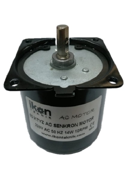 Ac Senkron Motor 60 Ktyz 10 Rpm 14W Viyol Motoru,