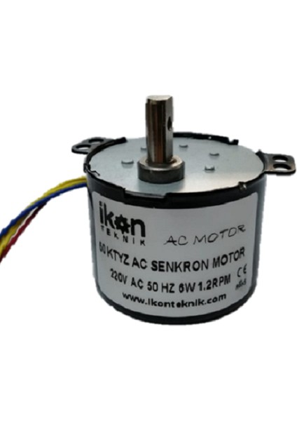 Ac Senkron Motor 50 Ktyz 1,2 Rpm 6W Kuluçka Çevirme Motoru, Viyol Motoru, 50KTYZ 1,2 Rpm, Kuluçka Çevirme Motoru