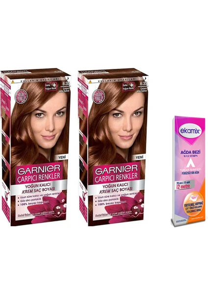 Garnier Çarpıcı Renkler Boya 6.35 Yoğun Koyu Kumral 2 Adet