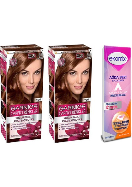 Garnier Çarpıcı Renkler Boya 6.35 Yoğun Koyu Kumral 2 Adet