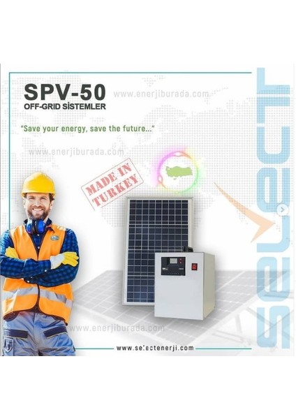 Spv-50 200W Güneş Enerjili Aydınlatma Seti modelleri