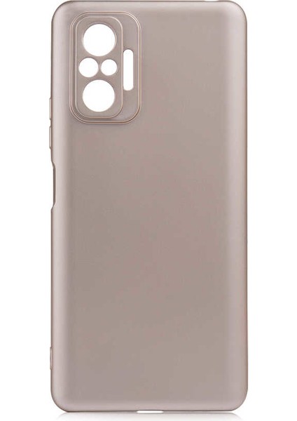 Xiaomi Redmi Note 10 Pro Kılıf Klasik Mat Renkli Yumuşak Premier Silikon Gold