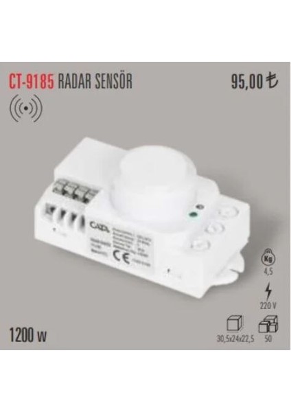 CT-9185 360 Derece Radar Hareket Sensörü