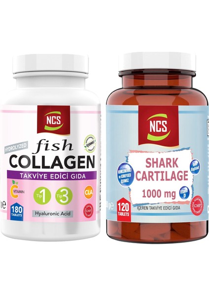 Shark Cartilage Demir Vitamin D3 1000 Mg & Type 1-3 Balık Cla Biotin Çinko Collagen Hyaluronic Acid