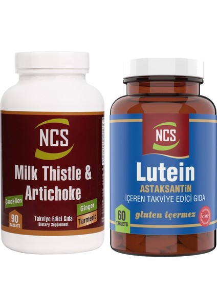 Milk Thistle 90 Tablet & Çinko Destekli Lutein 15 Mg Astaksantin 12 Mg 60 Tablet