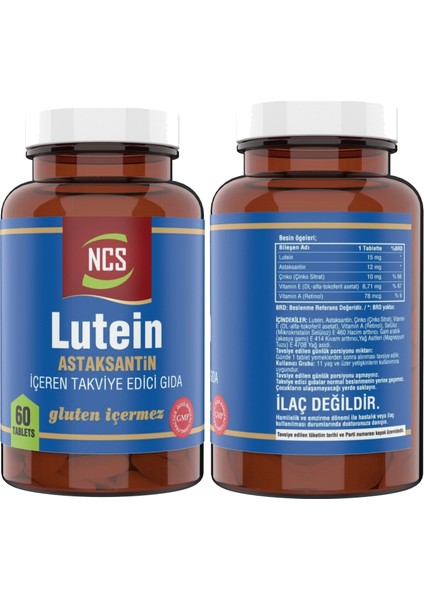 Milk Thistle 90 Tablet & Çinko Destekli Lutein 15 Mg Astaksantin 12 Mg 60 Tablet fiyatları