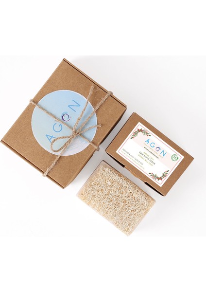El Yapımı Doğal Kabak Lifli Eşek Sütlü Sabun 120 gr