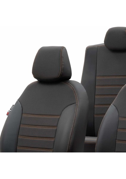 Dacia Sandero Stepway 2021-SONRASI Özel Üretim Koltuk Kılıfı Paris Design Bej - Siyah