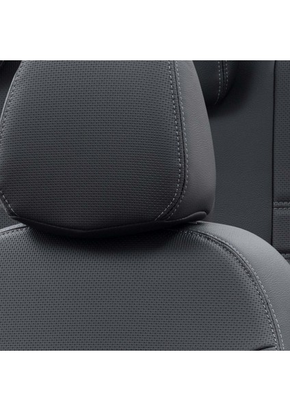 Dacia Sandero 2021-SONRASI Özel Üretim Koltuk Kılıfı New York Design Siyah