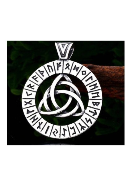 Daisybydaisy Paslanmaz Titanyum Çelik Odin Triquetra Üçleme Kelt Viking Kolye