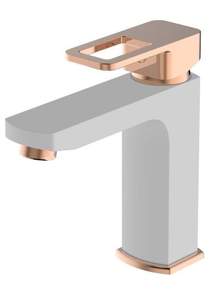 Salvo Plus Colours Lavabo Bataryası Beyaz - Rose Gold