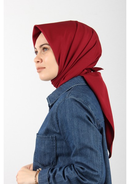 Bordo Armine Trend Düz Fon Eşarp 2276