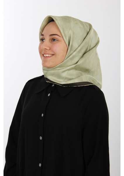 Yeşil Aker Ipek Krep Saten Eşarp 7208701-353