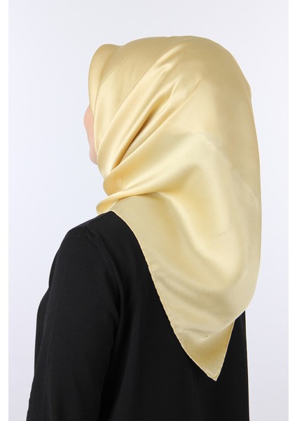 Sarı Aker Taşlanmış Düz Ipek Eşarp 7747758 - 363