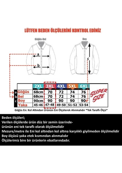 Büyük Beden Battal Boy Mevsimlik Klasik Gömlek Uzun Kol fırsatları