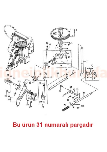 Çuval Ağzı Dikiş Makinesi Iğne Mili