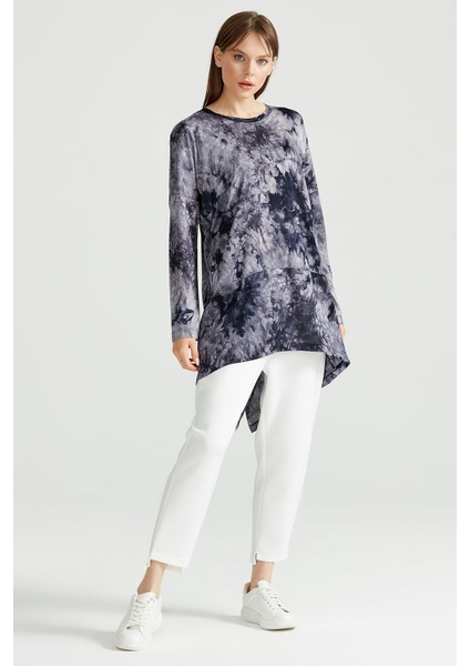 Batik Desenli Tunik Antrasit