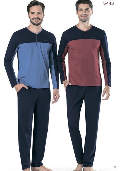 Erkek Pijama Takımı 5443 Lacivert