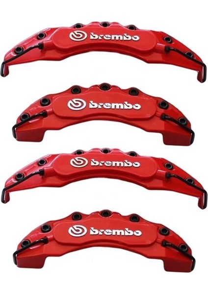 Nokta Alfa Romeo 159 Uyumlu Fren Disk Kaliper Kapağı 4lü Set Yağ Hortumlu Kırmızı