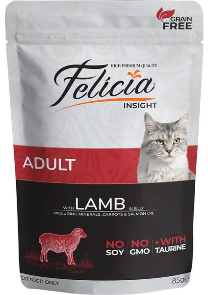 Tahılsız Kuzulu Kedi Yaş Maması 85 gr