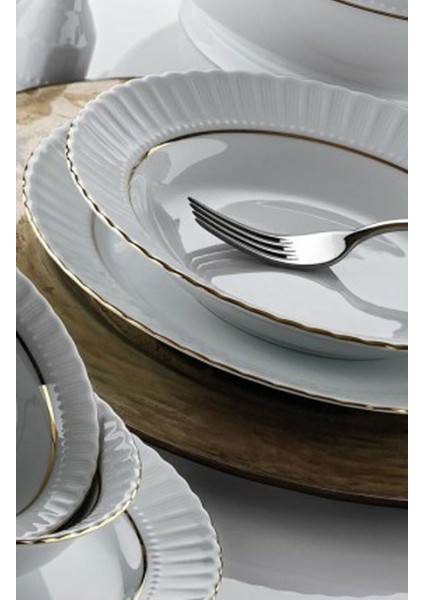 Tabak Sedef Yaldızlı 48 Parça Yemek Takımı