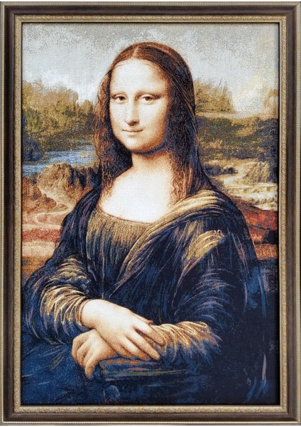 Sanatsal Seri-2k Dokuma Goblen Tablo-Mona Lisa