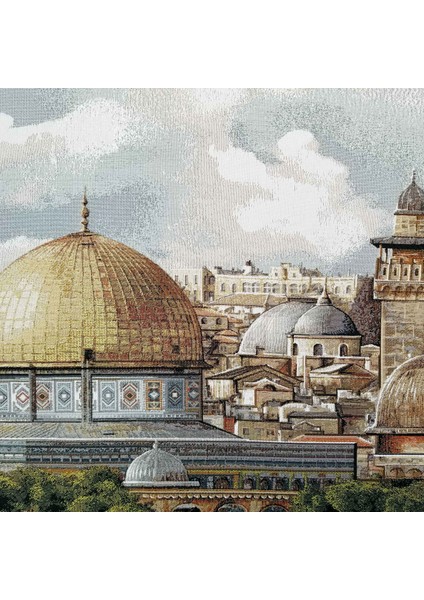 Dini SERI-10K Dokuma Goblen Kumaş-Mescid-I Aksa