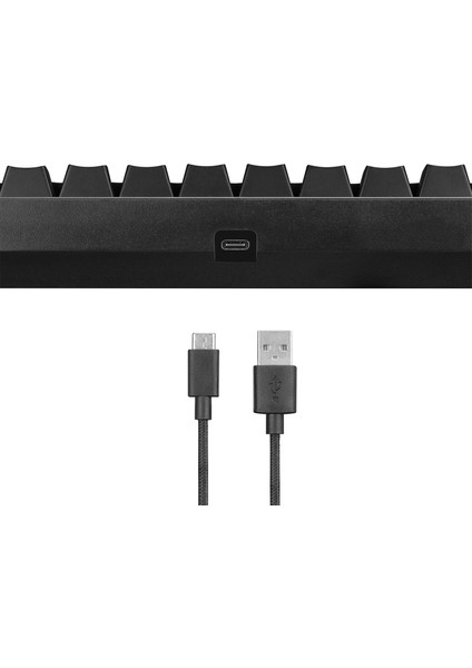 KB-RX63 B-ATOM Siyah Bluetooth RGB Backlight Blue Switch Mekanik Q 63 Tuşlu Mini Gaming Oyuncu Klavyesi