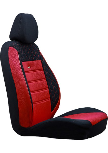 Fiat Fiorino Ön Arka Takım Koltuk Kılıfı Gof Kirmizi-Kirmizi