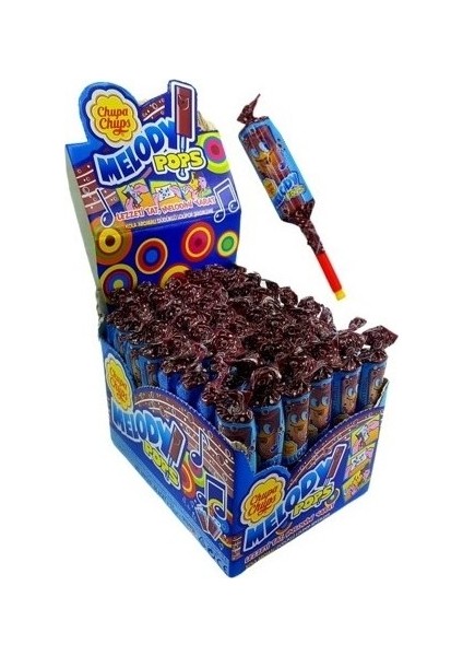 Chupa Chups Melody Pops Kola Aromalı Flüt Şeker 15 gr x 48'li fiyatları
