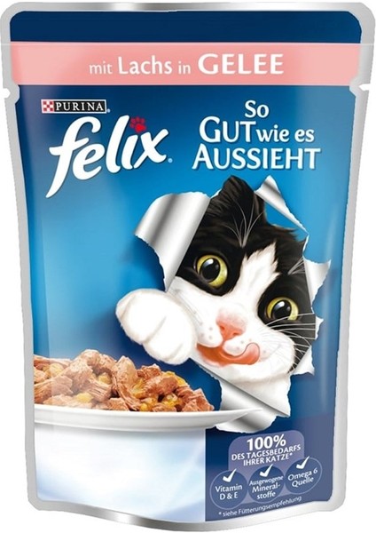 Purina Felix Somonlu Kedi Yaş Maması 100 gr