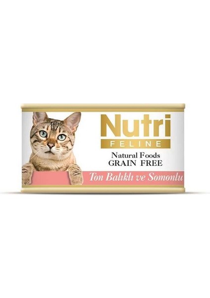 Tahılsız Ton Balıklı Somonlu Kedi Konservesi 85 gr