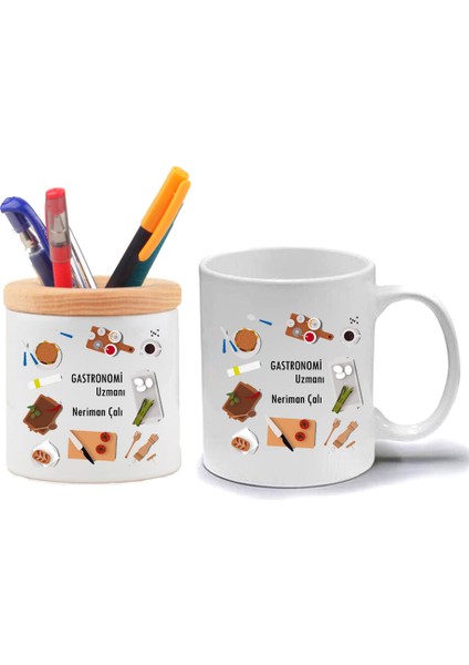 Gastronomi Kupa Bardak ve Kalemlik Hediye Seti