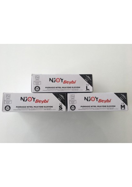 Njoy Siyah Eldiven 100'LÜ S fiyatları