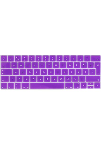 Apple Macbook Pro 13" A1706 Touch Bar Türkçe Silikon Q Klavye Koruyucu