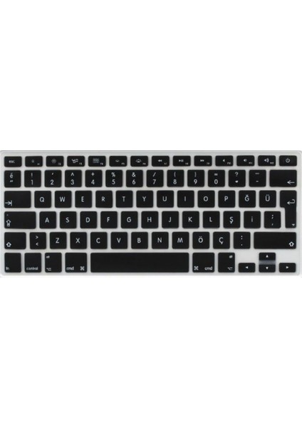 Apple MACBOOK Pro 13' A1708 Türkçe Silikon Klavye Koruyucu Touchbarsız Model